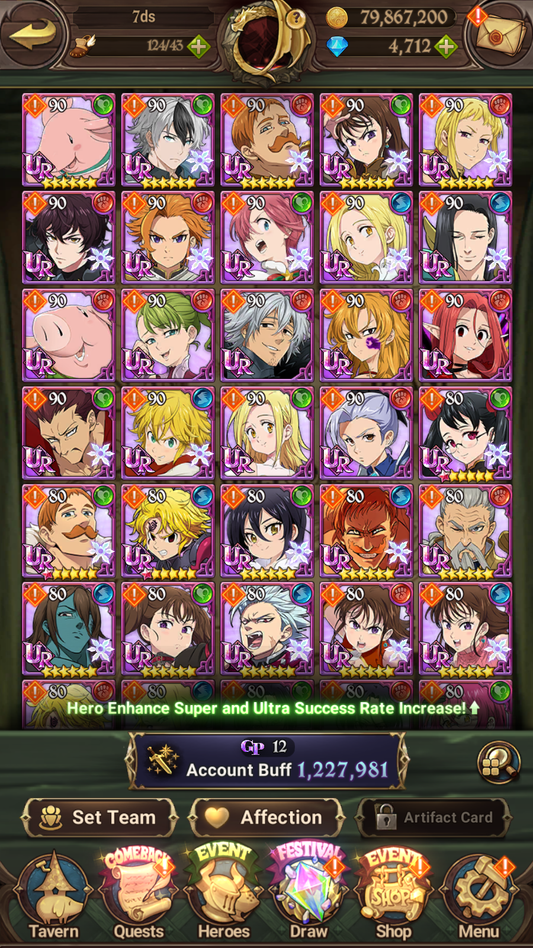 [GLOBAL] 4700 Diamonds + 4/6 Transcendent Ban 6/6 Ultimate Escanor Purgatory Meliodas++ 7DS Seven Deadly Sins: Grand Cross Resource Starter Account-Mobile Games Starter