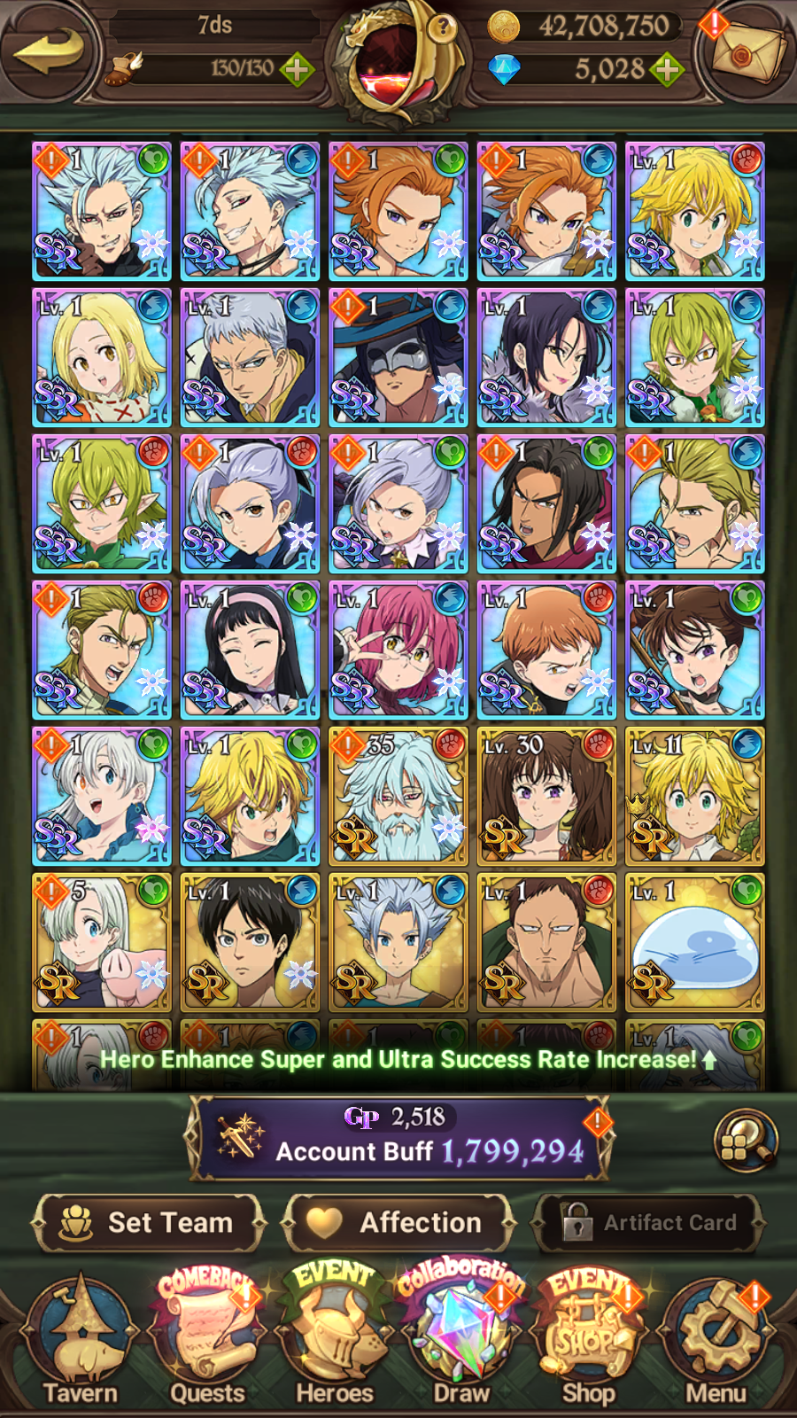 [GLOBAL] 5000 Diamonds + 5/6 Transcendent Ban 4/6 Ultimate Escanor Purgatory Meliodas Elizabeth++ 7DS Seven Deadly Sins: Grand Cross Resource Starter Account-Mobile Games Starter