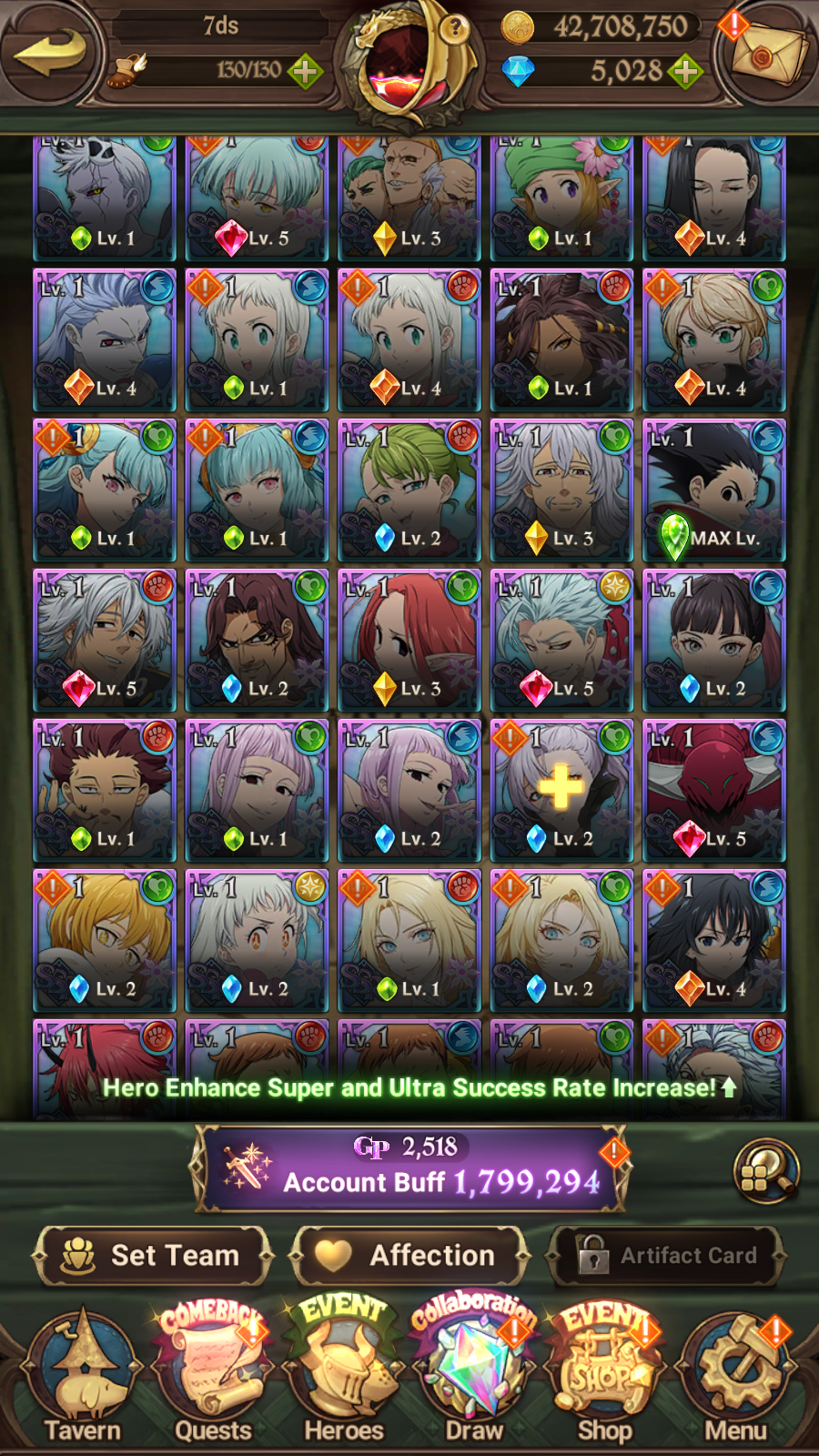 [GLOBAL] 5000 Diamonds + 5/6 Transcendent Ban 4/6 Ultimate Escanor Purgatory Meliodas Elizabeth++ 7DS Seven Deadly Sins: Grand Cross Resource Starter Account-Mobile Games Starter