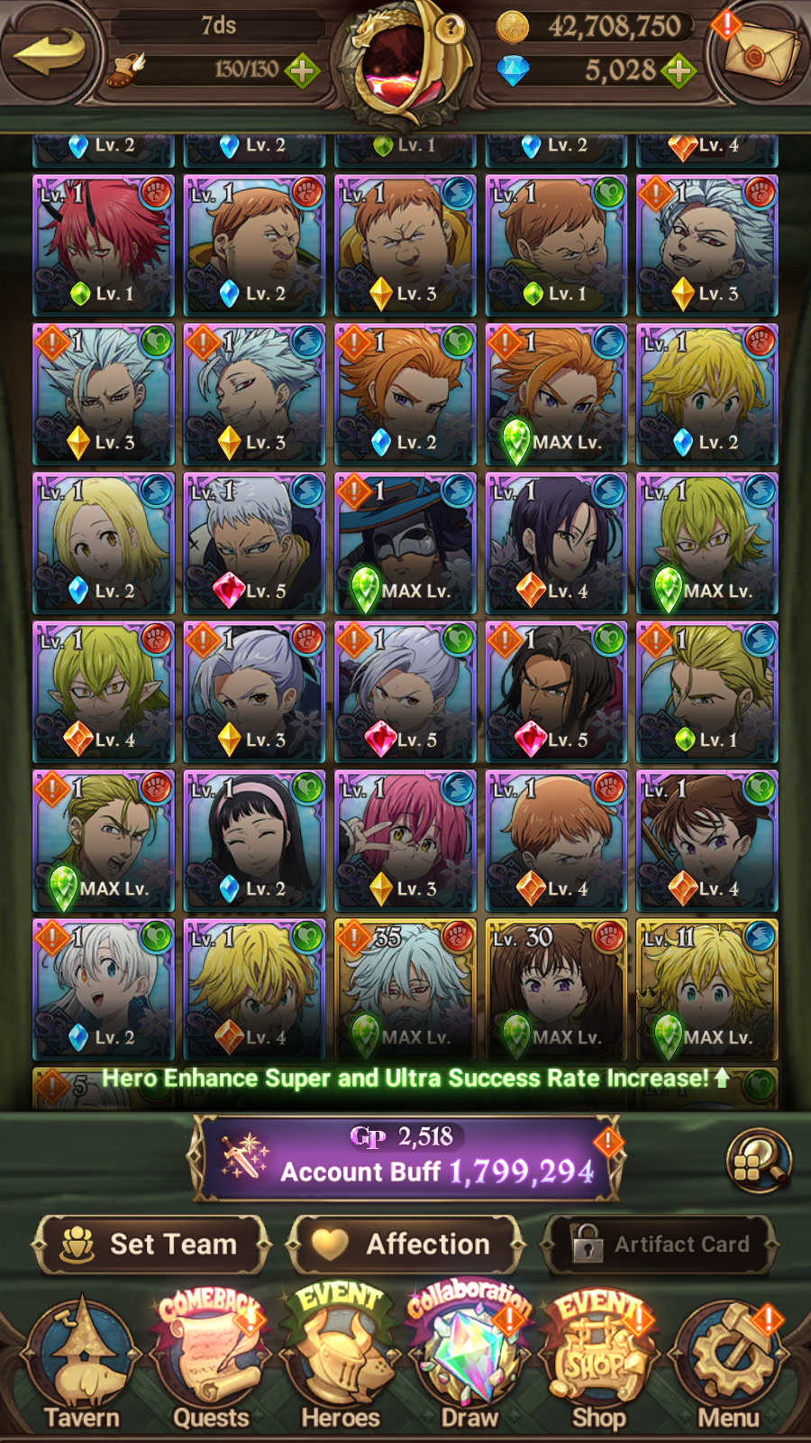 [GLOBAL] 5000 Diamonds + 5/6 Transcendent Ban 4/6 Ultimate Escanor Purgatory Meliodas Elizabeth++ 7DS Seven Deadly Sins: Grand Cross Resource Starter Account-Mobile Games Starter