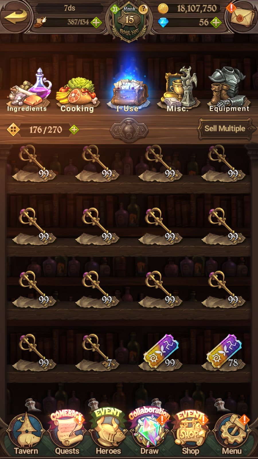 [GLOBAL] 5/6 Ultimate Escanor++ 7DS Seven Deadly Sins: Grand Cross Resource Starter Account-Mobile Games Starter