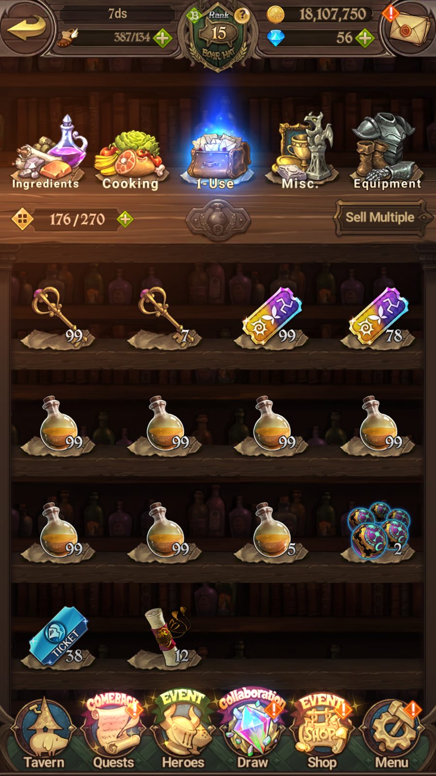 [GLOBAL] 5/6 Ultimate Escanor++ 7DS Seven Deadly Sins: Grand Cross Resource Starter Account-Mobile Games Starter