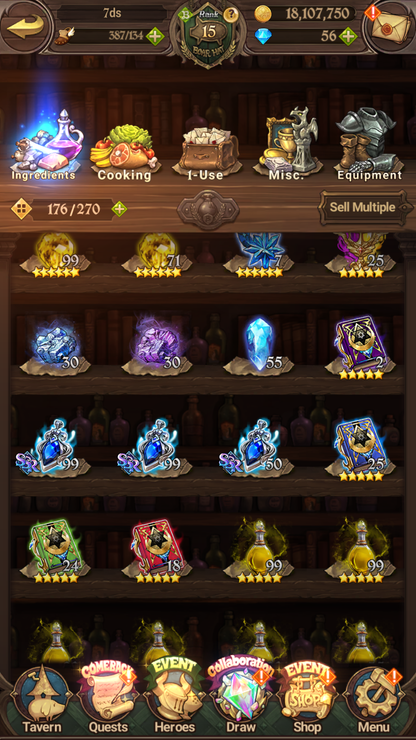 [GLOBAL] 5/6 Ultimate Escanor++ 7DS Seven Deadly Sins: Grand Cross Resource Starter Account-Mobile Games Starter