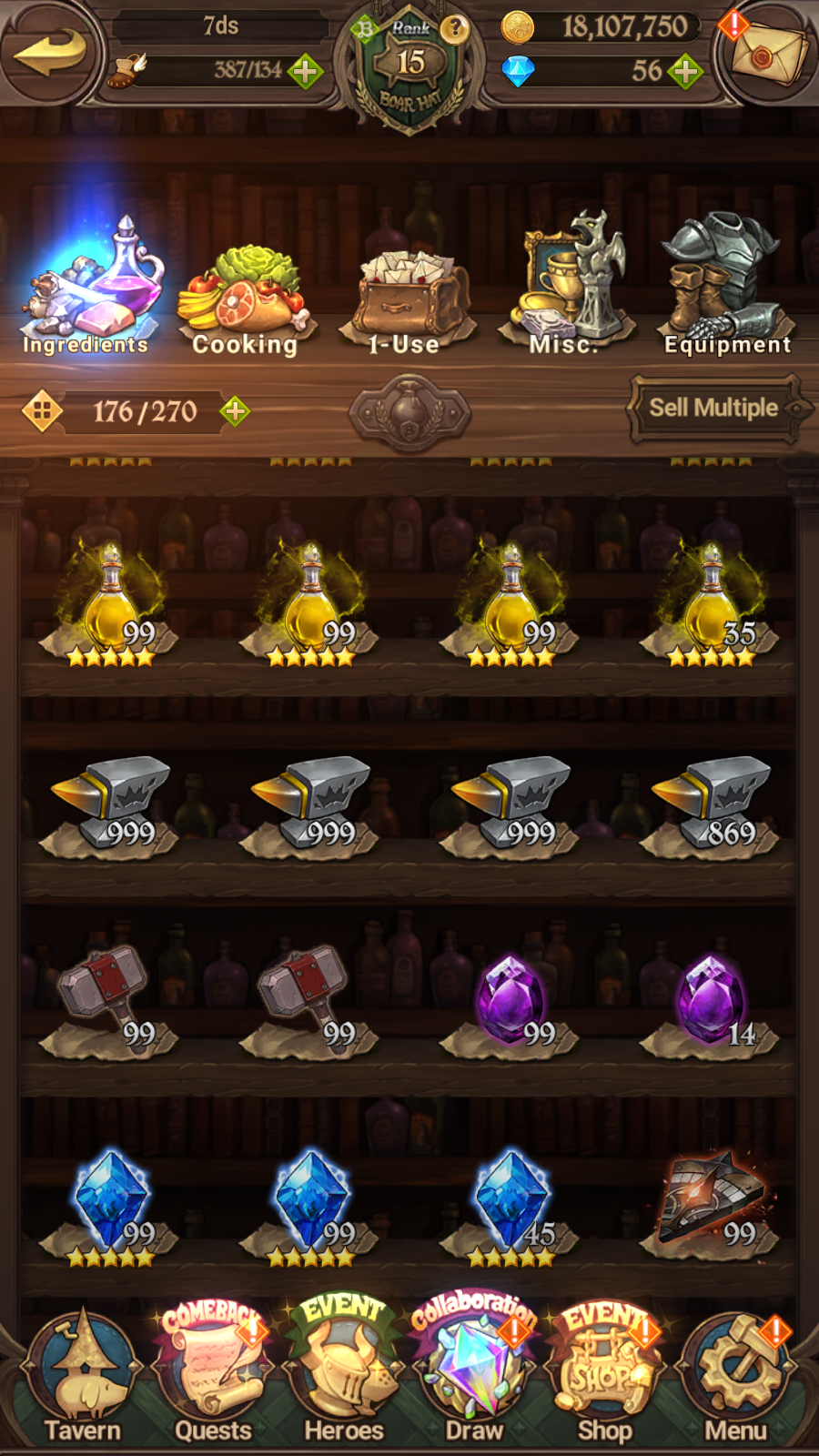 [GLOBAL] 5/6 Ultimate Escanor++ 7DS Seven Deadly Sins: Grand Cross Resource Starter Account-Mobile Games Starter