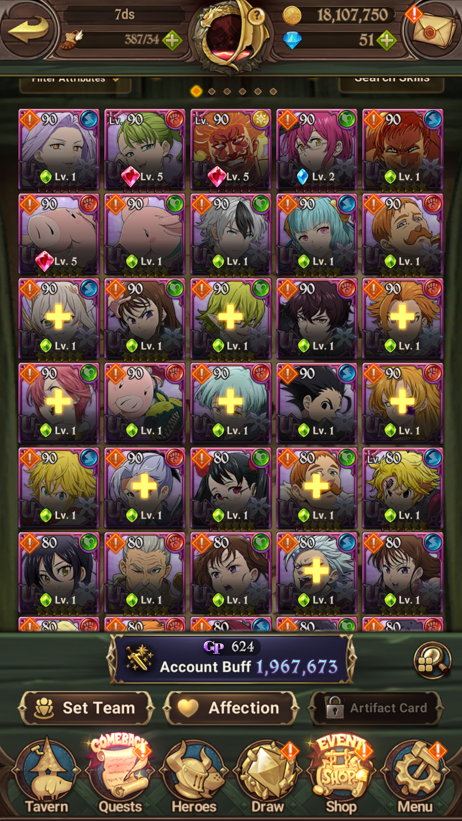 [GLOBAL] 5/6 Ultimate Escanor++ 7DS Seven Deadly Sins: Grand Cross Resource Starter Account-Mobile Games Starter