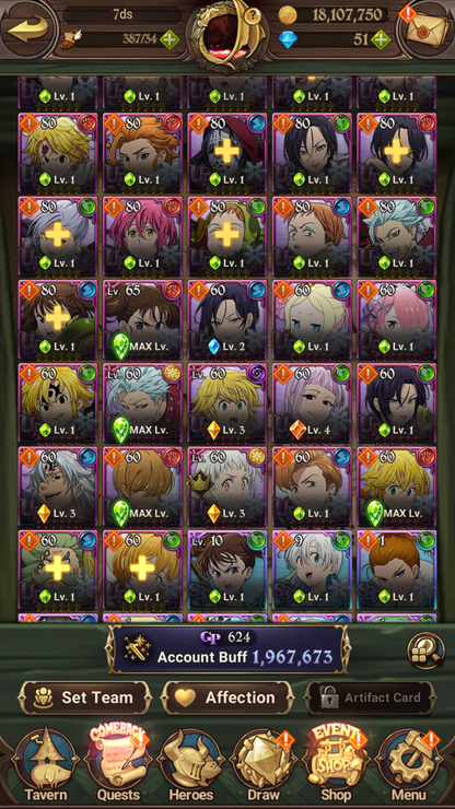 [GLOBAL] 5/6 Ultimate Escanor++ 7DS Seven Deadly Sins: Grand Cross Resource Starter Account-Mobile Games Starter