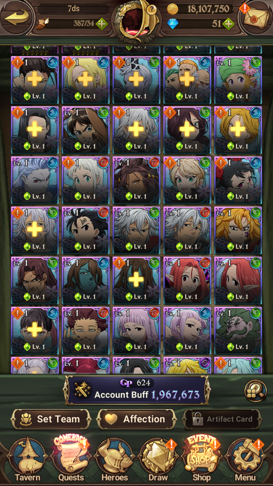 [GLOBAL] 5/6 Ultimate Escanor++ 7DS Seven Deadly Sins: Grand Cross Resource Starter Account-Mobile Games Starter