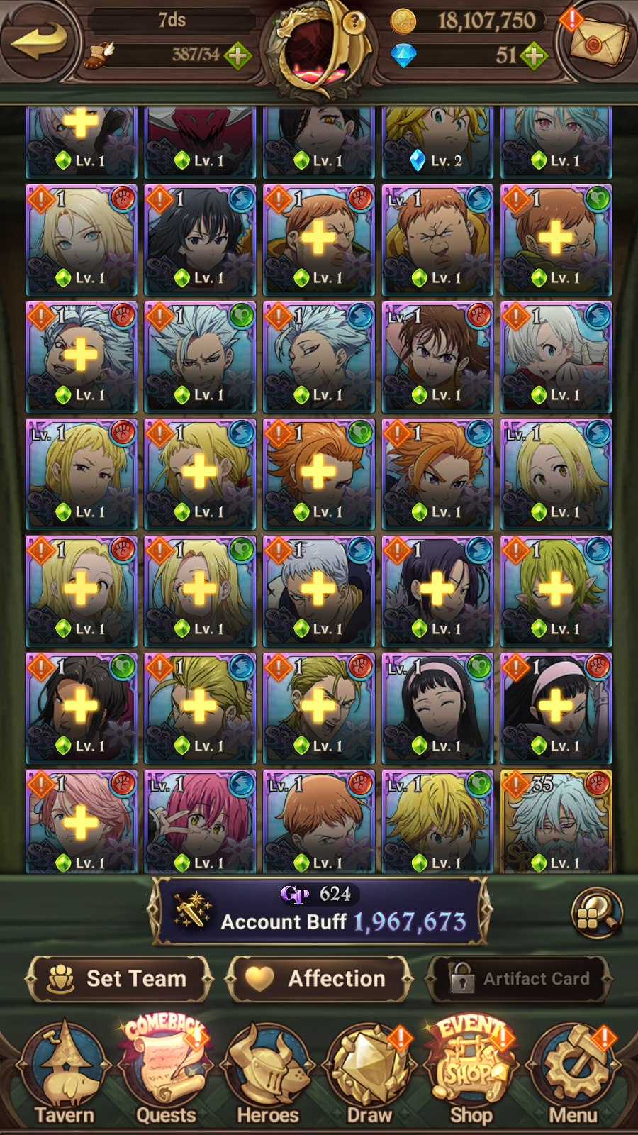 [GLOBAL] 5/6 Ultimate Escanor++ 7DS Seven Deadly Sins: Grand Cross Resource Starter Account-Mobile Games Starter