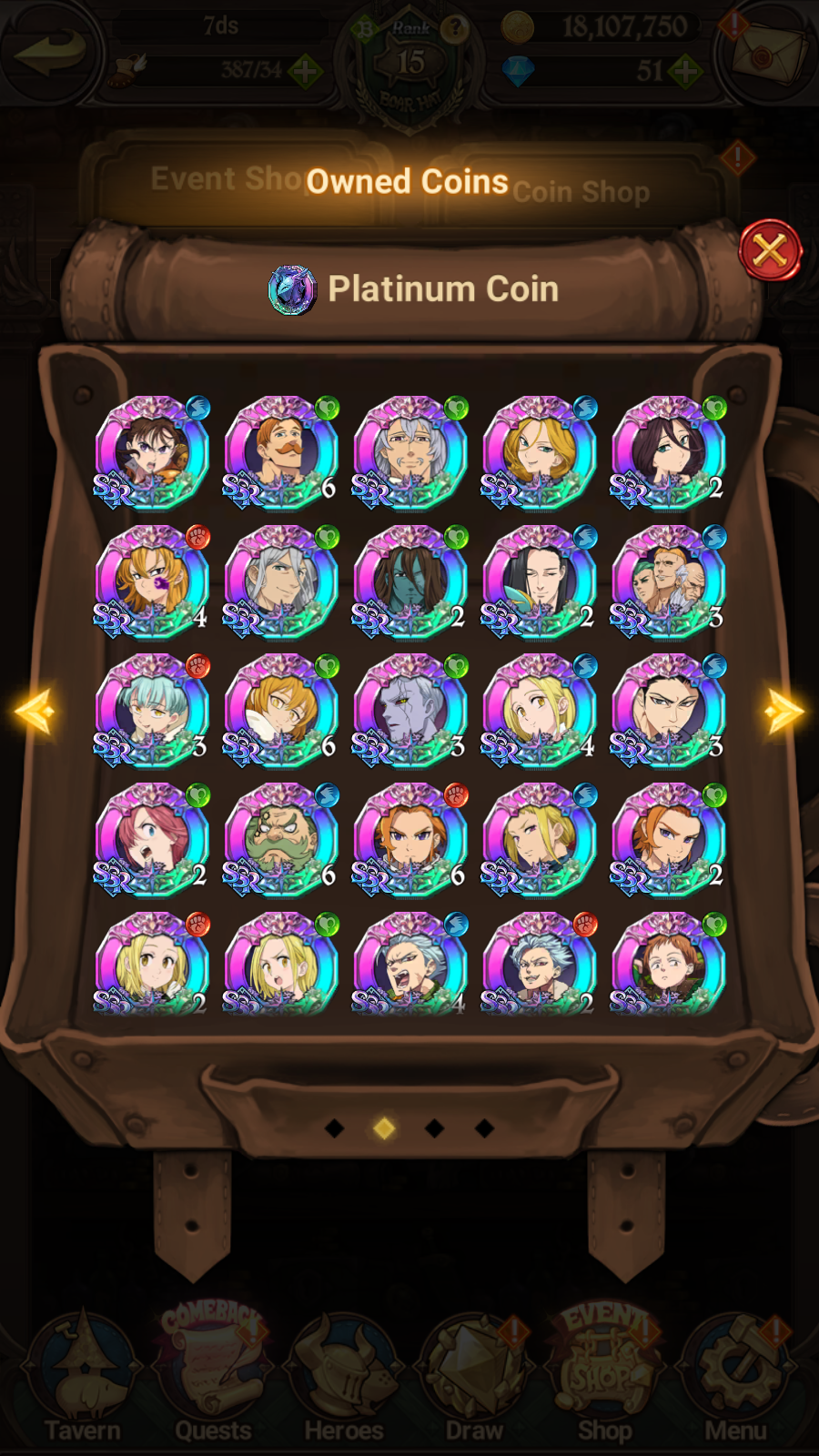 [GLOBAL] 5/6 Ultimate Escanor++ 7DS Seven Deadly Sins: Grand Cross Resource Starter Account-Mobile Games Starter