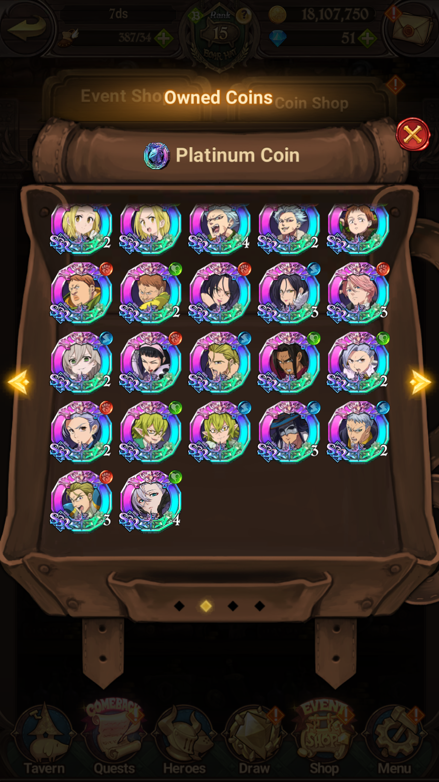 [GLOBAL] 5/6 Ultimate Escanor++ 7DS Seven Deadly Sins: Grand Cross Resource Starter Account-Mobile Games Starter