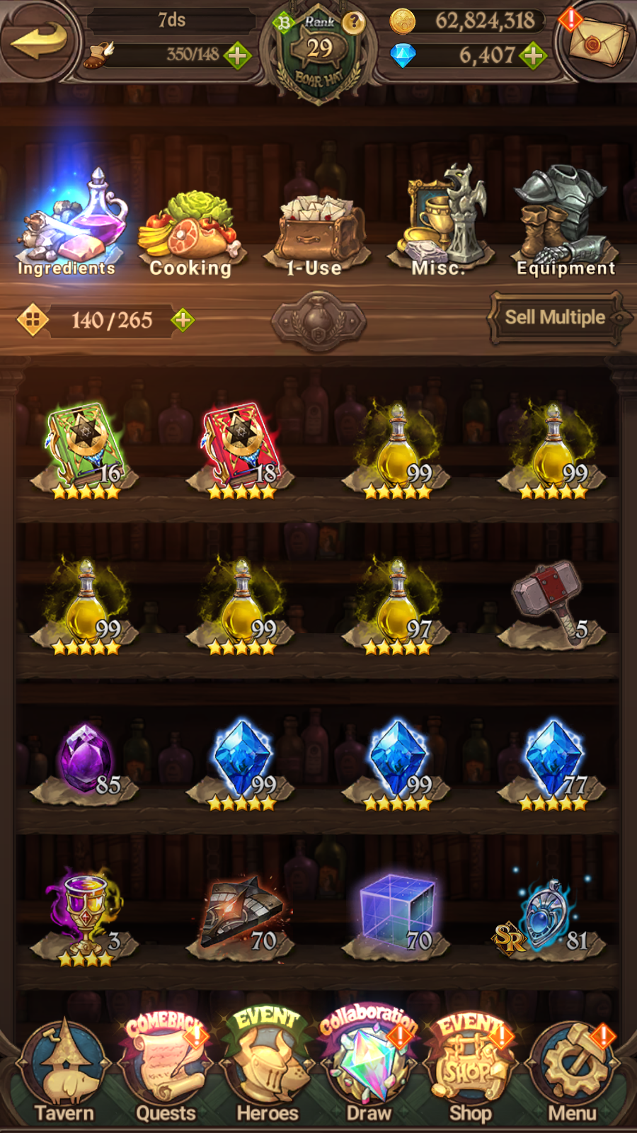 [GLOBAL] 6400 diamonds ++ 7DS Seven Deadly Sins: Grand Cross Resource Starter Account-Mobile Games Starter
