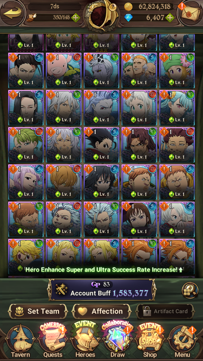 [GLOBAL] 6400 diamonds ++ 7DS Seven Deadly Sins: Grand Cross Resource Starter Account-Mobile Games Starter
