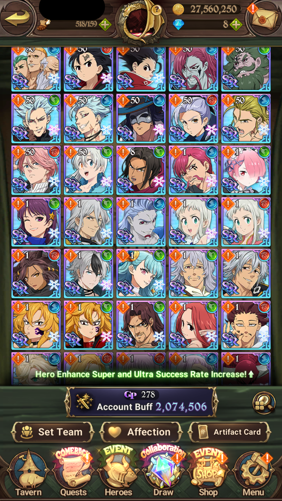 [GLOBAL] 6/6 Covenant of Light Ludociel 6/6 Mael of Sunshine++ 7DS Seven Deadly Sins: Grand Cross Resource Starter Account-Mobile Games Starter