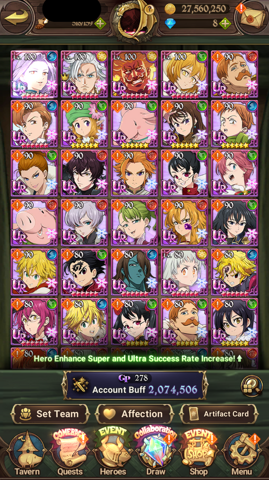 [GLOBAL] 6/6 Covenant of Light Ludociel 6/6 Mael of Sunshine++ 7DS Seven Deadly Sins: Grand Cross Resource Starter Account-Mobile Games Starter