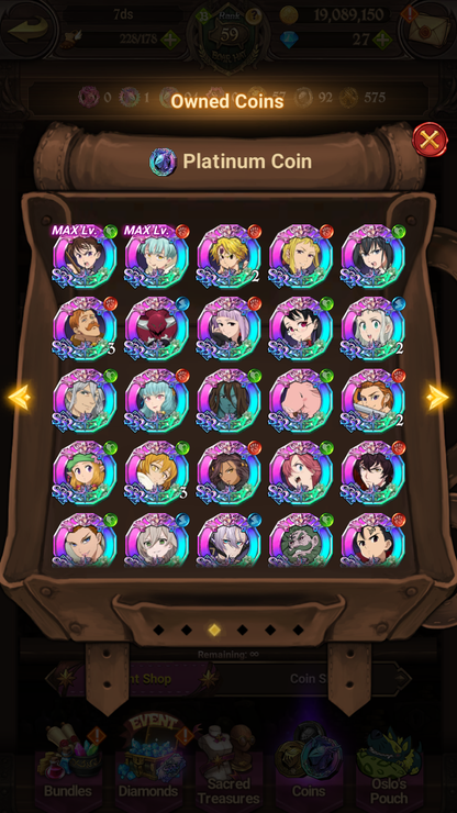 [GLOBAL] 6/6 Mael of Sunshine++ 7DS Seven Deadly Sins: Grand Cross Resource Starter Account-Mobile Games Starter