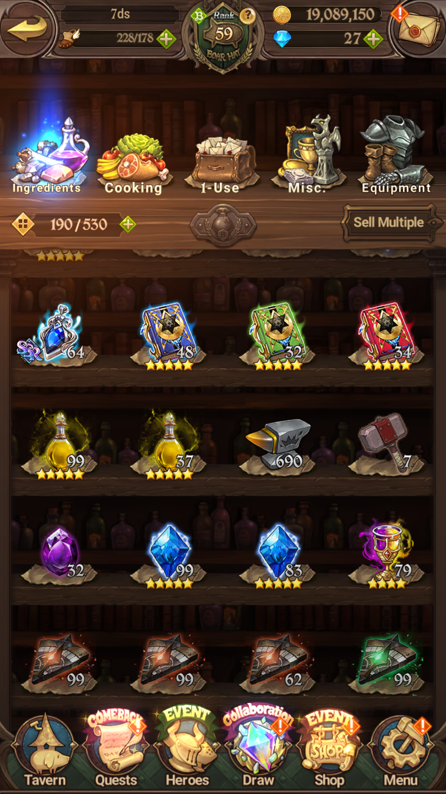 [GLOBAL] 6/6 Mael of Sunshine++ 7DS Seven Deadly Sins: Grand Cross Resource Starter Account-Mobile Games Starter