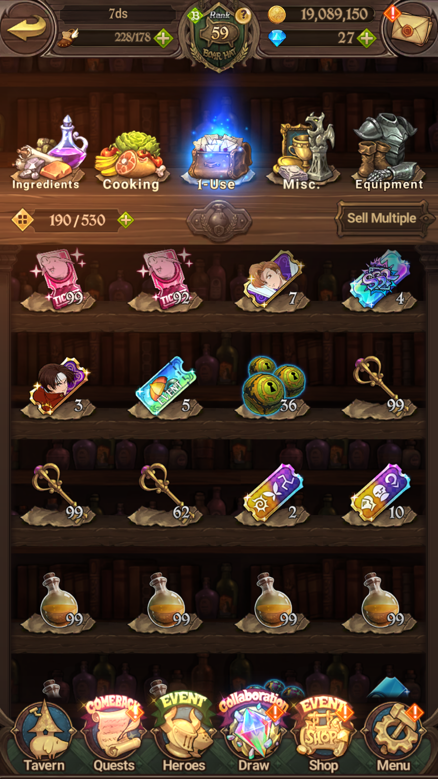 [GLOBAL] 6/6 Mael of Sunshine++ 7DS Seven Deadly Sins: Grand Cross Resource Starter Account-Mobile Games Starter