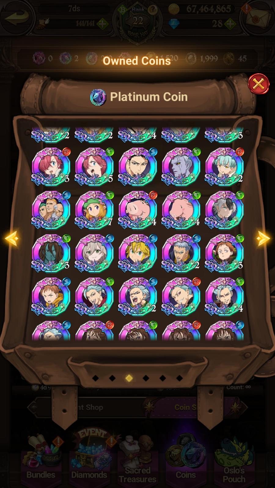 [GLOBAL] 6/6 Purgatory 6/6 Elizabeth++ 7DS Seven Deadly Sins: Grand Cross Resource Starter Account-Mobile Games Starter