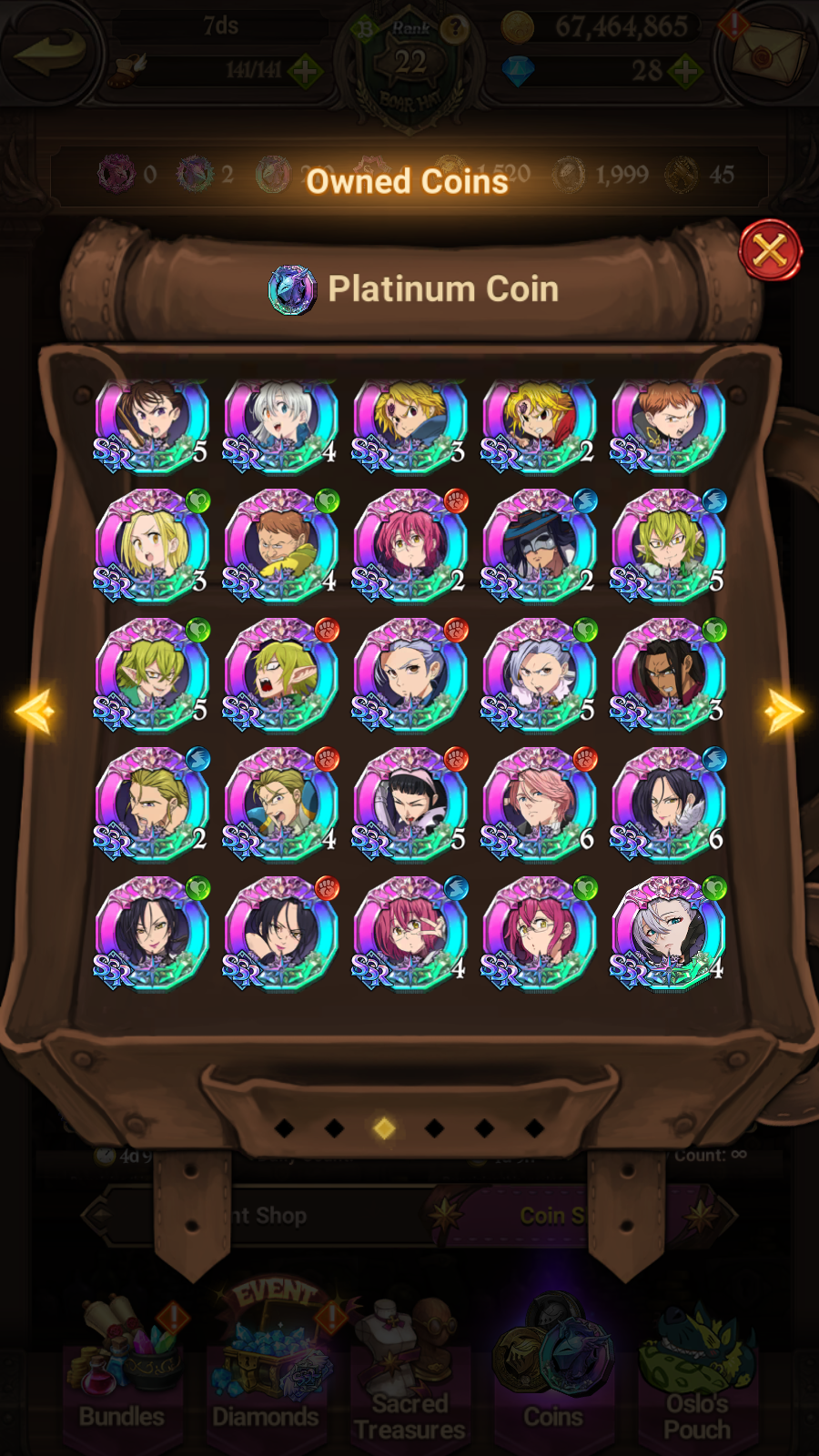 [GLOBAL] 6/6 Purgatory 6/6 Elizabeth++ 7DS Seven Deadly Sins: Grand Cross Resource Starter Account-Mobile Games Starter