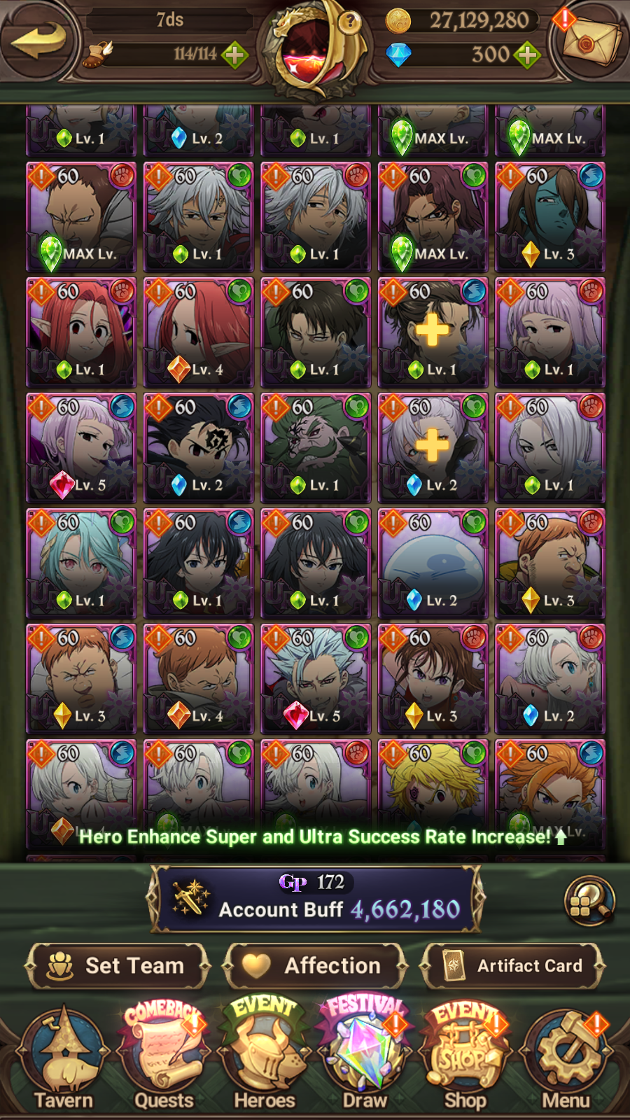 [GLOBAL] 6/6 Purgatory Meliodas++ 7DS Seven Deadly Sins: Grand Cross Endgame Account-Mobile Games Starter