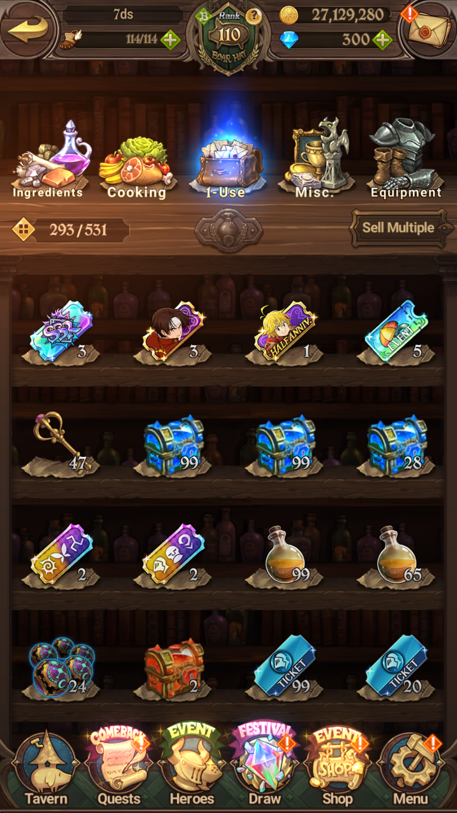 [GLOBAL] 6/6 Purgatory Meliodas++ 7DS Seven Deadly Sins: Grand Cross Endgame Account-Mobile Games Starter
