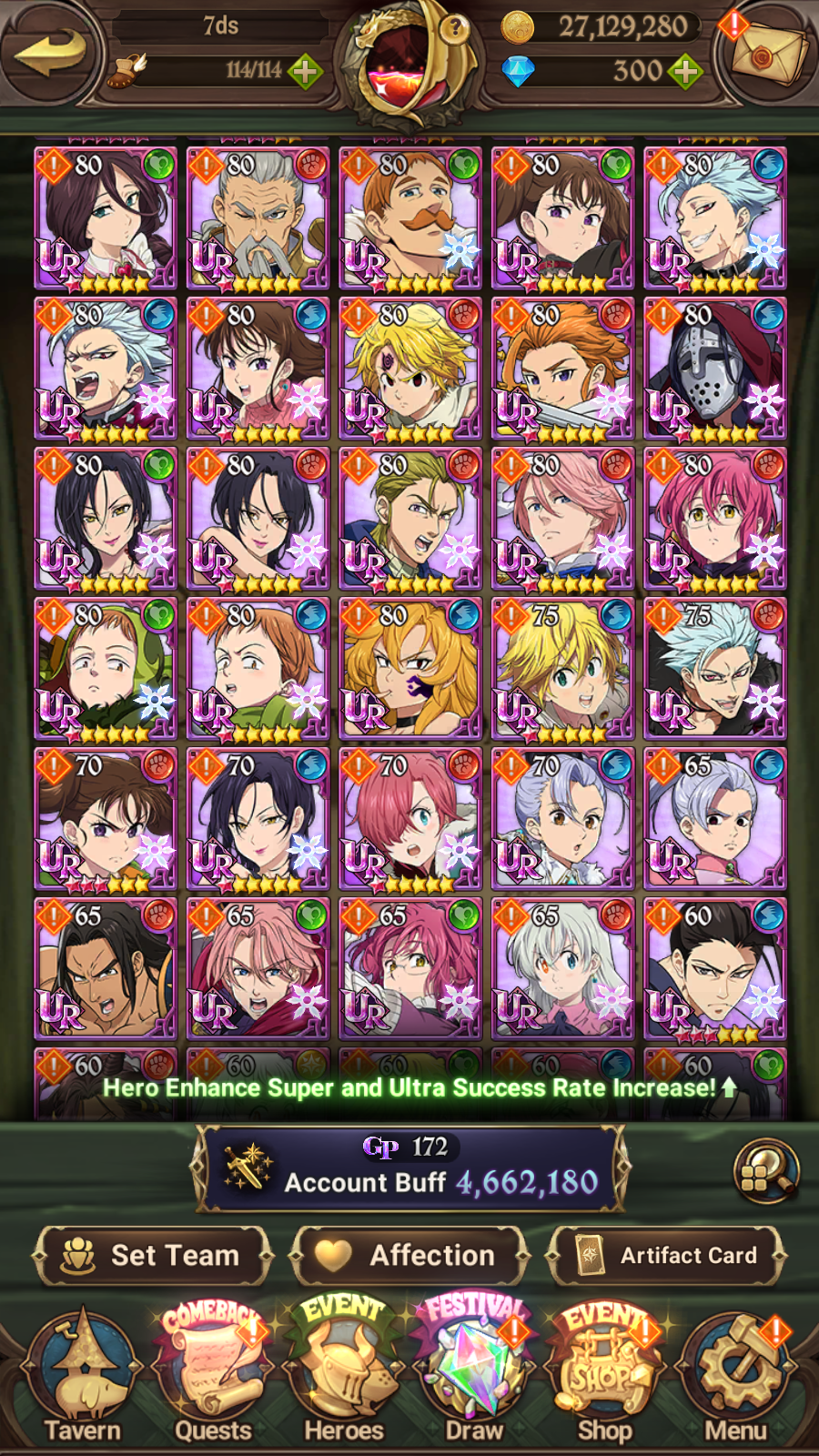 [GLOBAL] 6/6 Purgatory Meliodas++ 7DS Seven Deadly Sins: Grand Cross Endgame Account-Mobile Games Starter