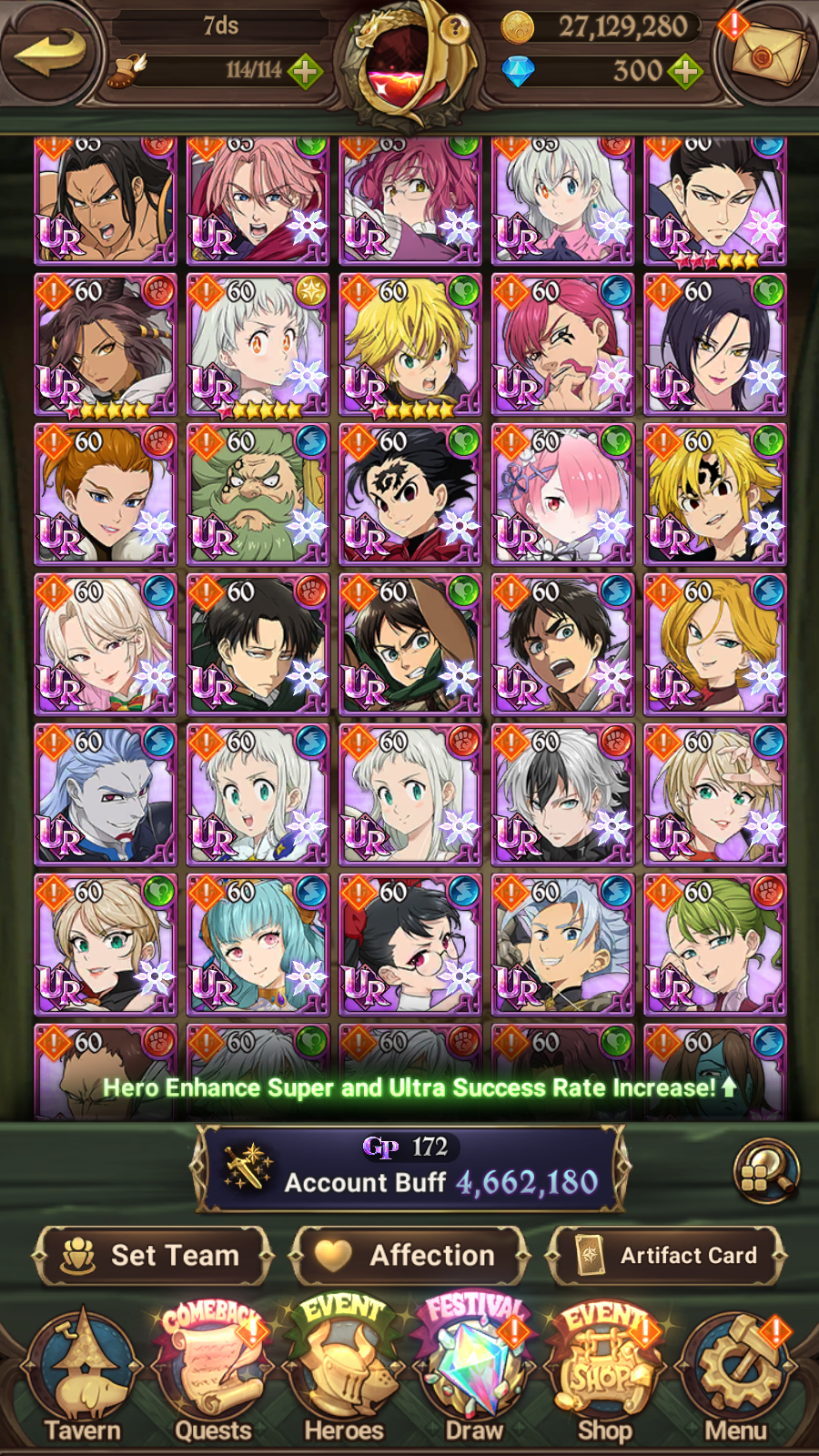 [GLOBAL] 6/6 Purgatory Meliodas++ 7DS Seven Deadly Sins: Grand Cross Endgame Account-Mobile Games Starter