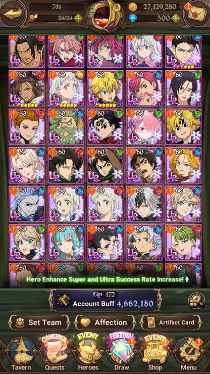 [GLOBAL] 6/6 Purgatory Meliodas++ 7DS Seven Deadly Sins: Grand Cross Endgame Account-Mobile Games Starter