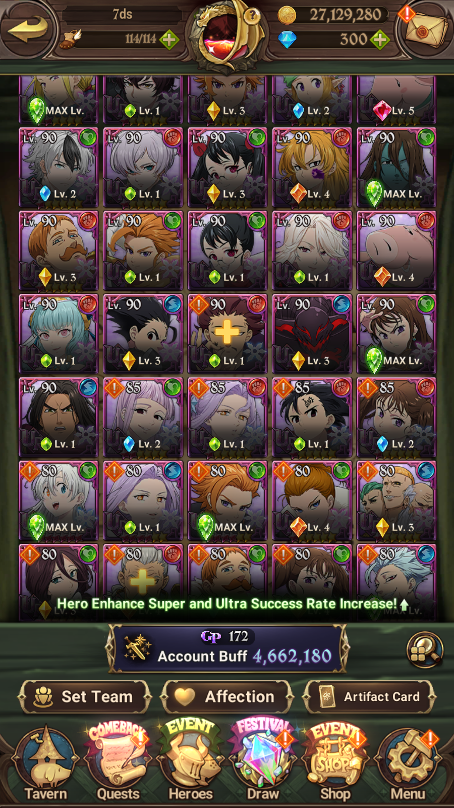 [GLOBAL] 6/6 Purgatory Meliodas++ 7DS Seven Deadly Sins: Grand Cross Endgame Account-Mobile Games Starter