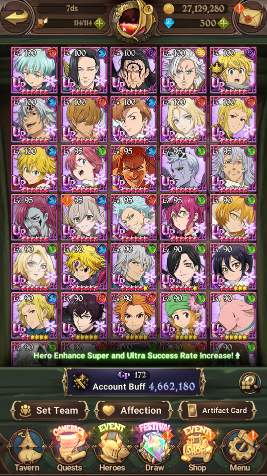 [GLOBAL] 6/6 Purgatory Meliodas++ 7DS Seven Deadly Sins: Grand Cross Endgame Account-Mobile Games Starter
