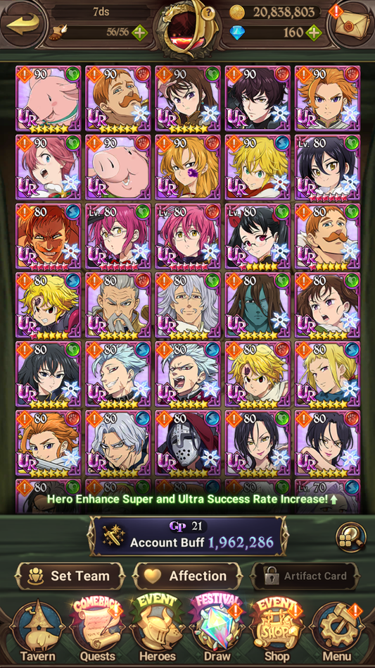 [GLOBAL] 6/6 Purgatory Meliodas ++ 7DS Seven Deadly Sins: Grand Cross Resource Starter Account-Mobile Games Starter