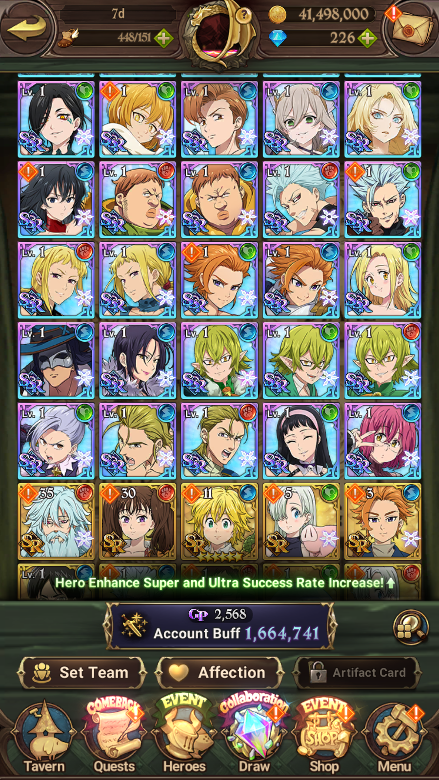[GLOBAL] 6/6 Shield Hero Naofumi Raphtalia Filo + 4/6 Ultimate Escanor++ 7DS Seven Deadly Sins: Grand Cross Resource Starter Account-Mobile Games Starter