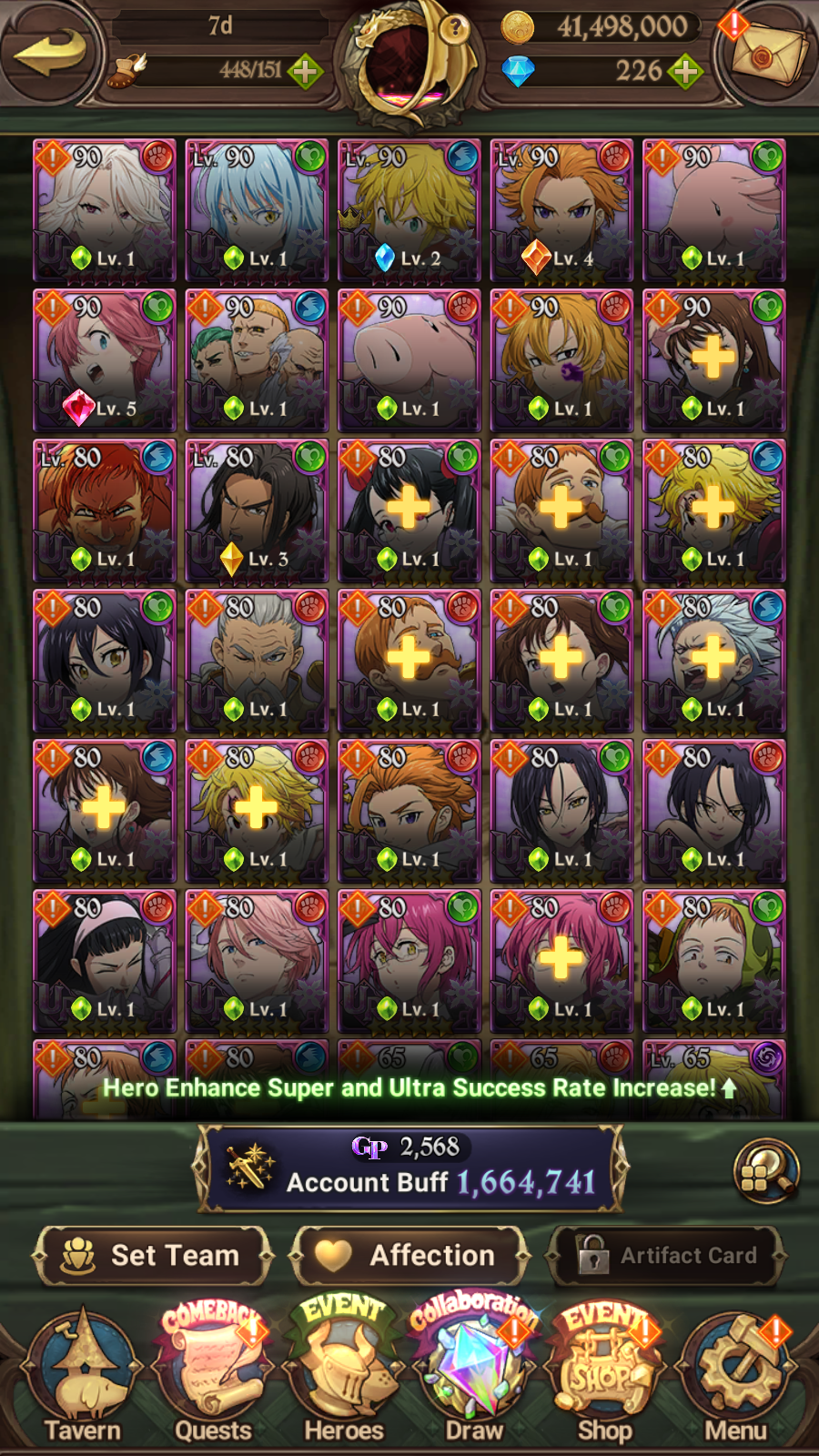 [GLOBAL] 6/6 Shield Hero Naofumi Raphtalia Filo + 4/6 Ultimate Escanor++ 7DS Seven Deadly Sins: Grand Cross Resource Starter Account-Mobile Games Starter