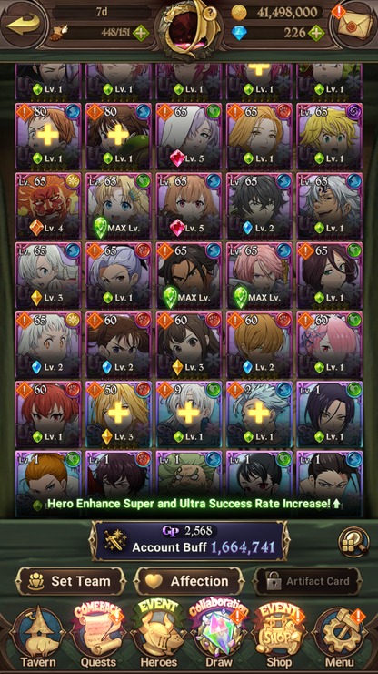 [GLOBAL] 6/6 Shield Hero Naofumi Raphtalia Filo + 4/6 Ultimate Escanor++ 7DS Seven Deadly Sins: Grand Cross Resource Starter Account-Mobile Games Starter