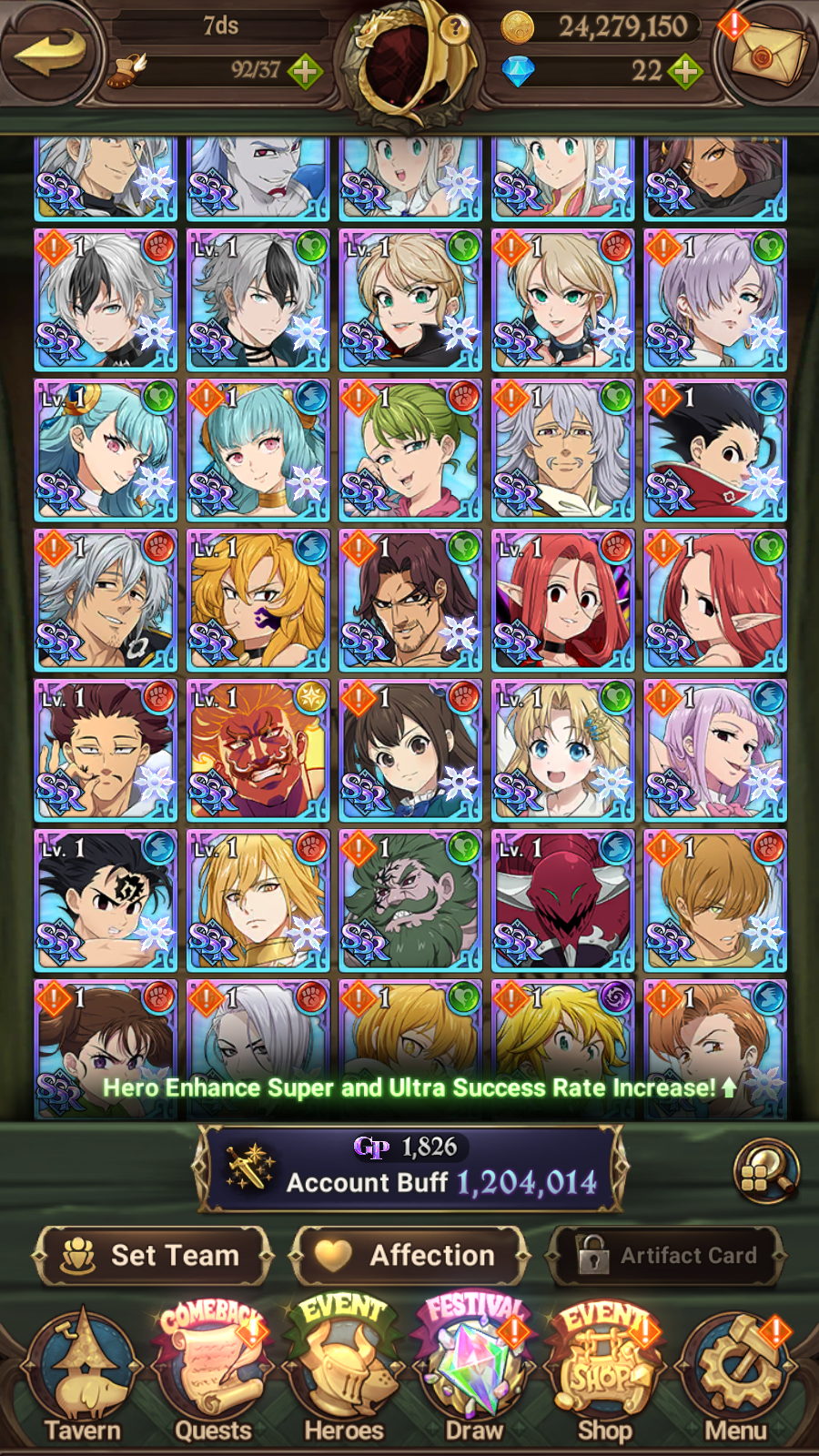 [GLOBAL] 6/6 Shield Hero Naofumi Raphtalia Filo + Ultimate Escanor++ 7DS Seven Deadly Sins: Grand Cross Resource Starter Account-Mobile Games Starter