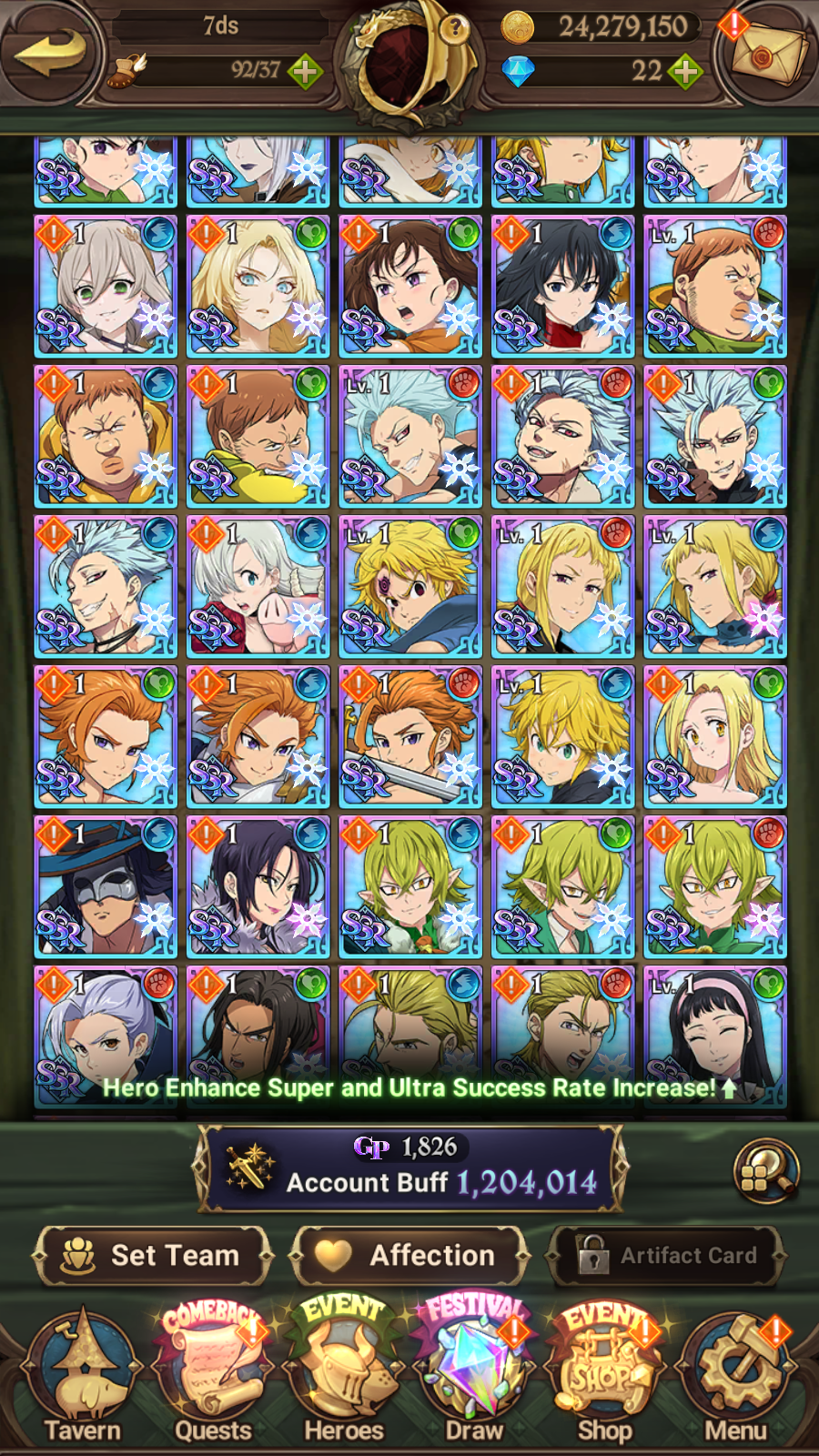[GLOBAL] 6/6 Shield Hero Naofumi Raphtalia Filo + Ultimate Escanor++ 7DS Seven Deadly Sins: Grand Cross Resource Starter Account-Mobile Games Starter