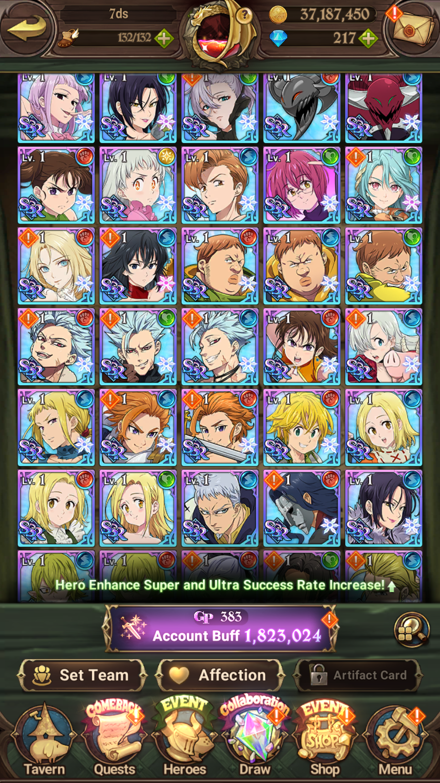 [GLOBAL] 6/6 Transcendent Ban 4/6 Purgatory 6/6 Traitor Meliodas 5/6 Ultimate Escanor Elizabeth++ 7DS Seven Deadly Sins: Grand Cross Resource Starter Account-Mobile Games Starter