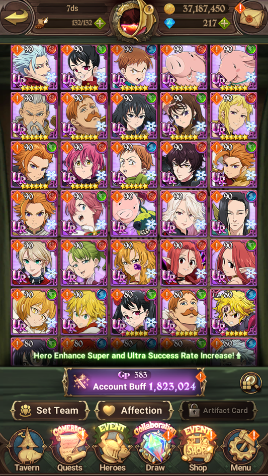 [GLOBAL] 6/6 Transcendent Ban 4/6 Purgatory 6/6 Traitor Meliodas 5/6 Ultimate Escanor Elizabeth++ 7DS Seven Deadly Sins: Grand Cross Resource Starter Account-Mobile Games Starter