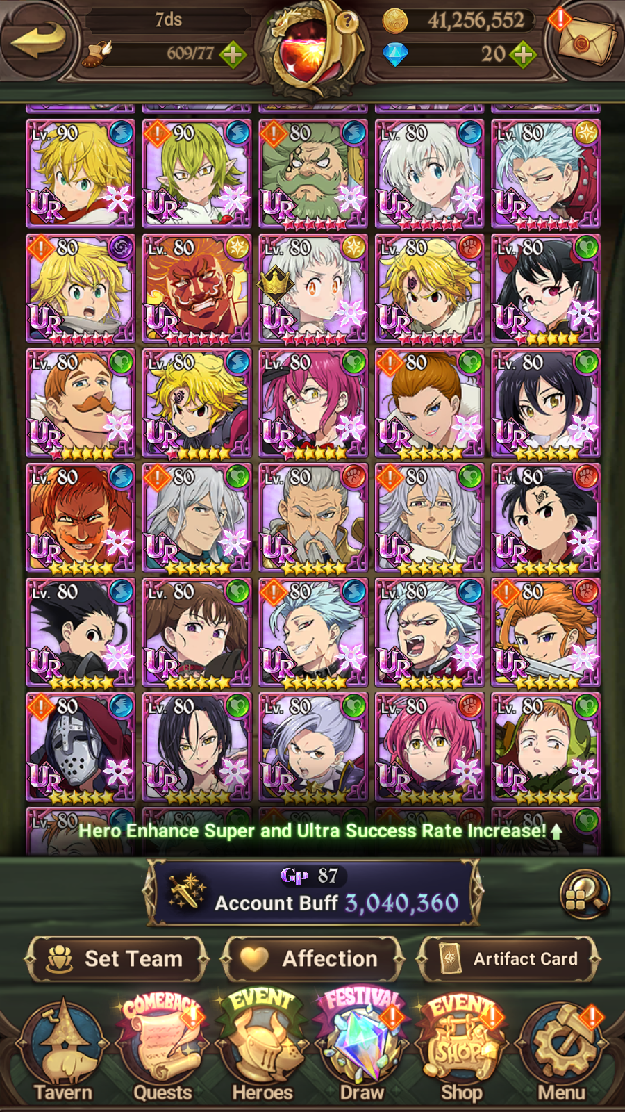 [GLOBAL] 6/6 Transcendent Ban 4/6 Ultimate Escanor 4/6 Elizabeth 4/6 Purgatory Meliodas++ 7DS Seven Deadly Sins: Grand Cross Resource Starter Account-Mobile Games Starter