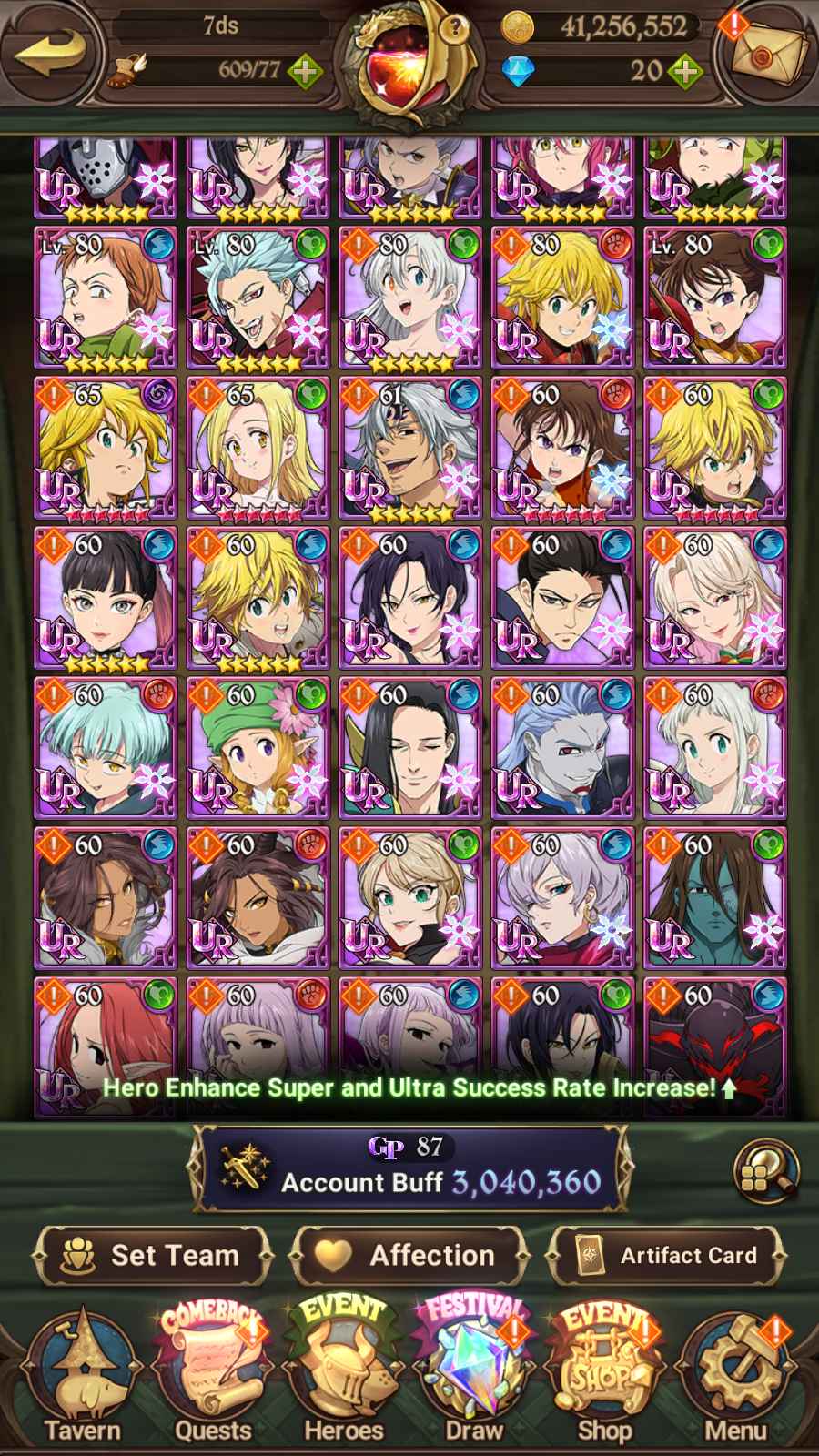 [GLOBAL] 6/6 Transcendent Ban 4/6 Ultimate Escanor 4/6 Elizabeth 4/6 Purgatory Meliodas++ 7DS Seven Deadly Sins: Grand Cross Resource Starter Account-Mobile Games Starter
