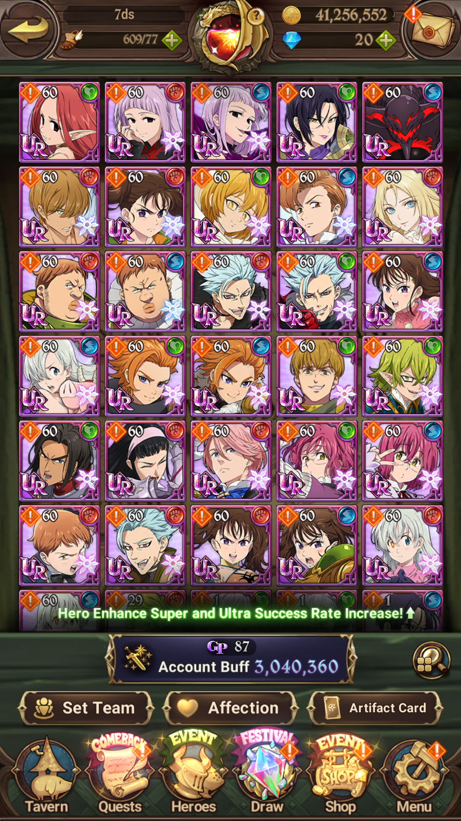 [GLOBAL] 6/6 Transcendent Ban 4/6 Ultimate Escanor 4/6 Elizabeth 4/6 Purgatory Meliodas++ 7DS Seven Deadly Sins: Grand Cross Resource Starter Account-Mobile Games Starter