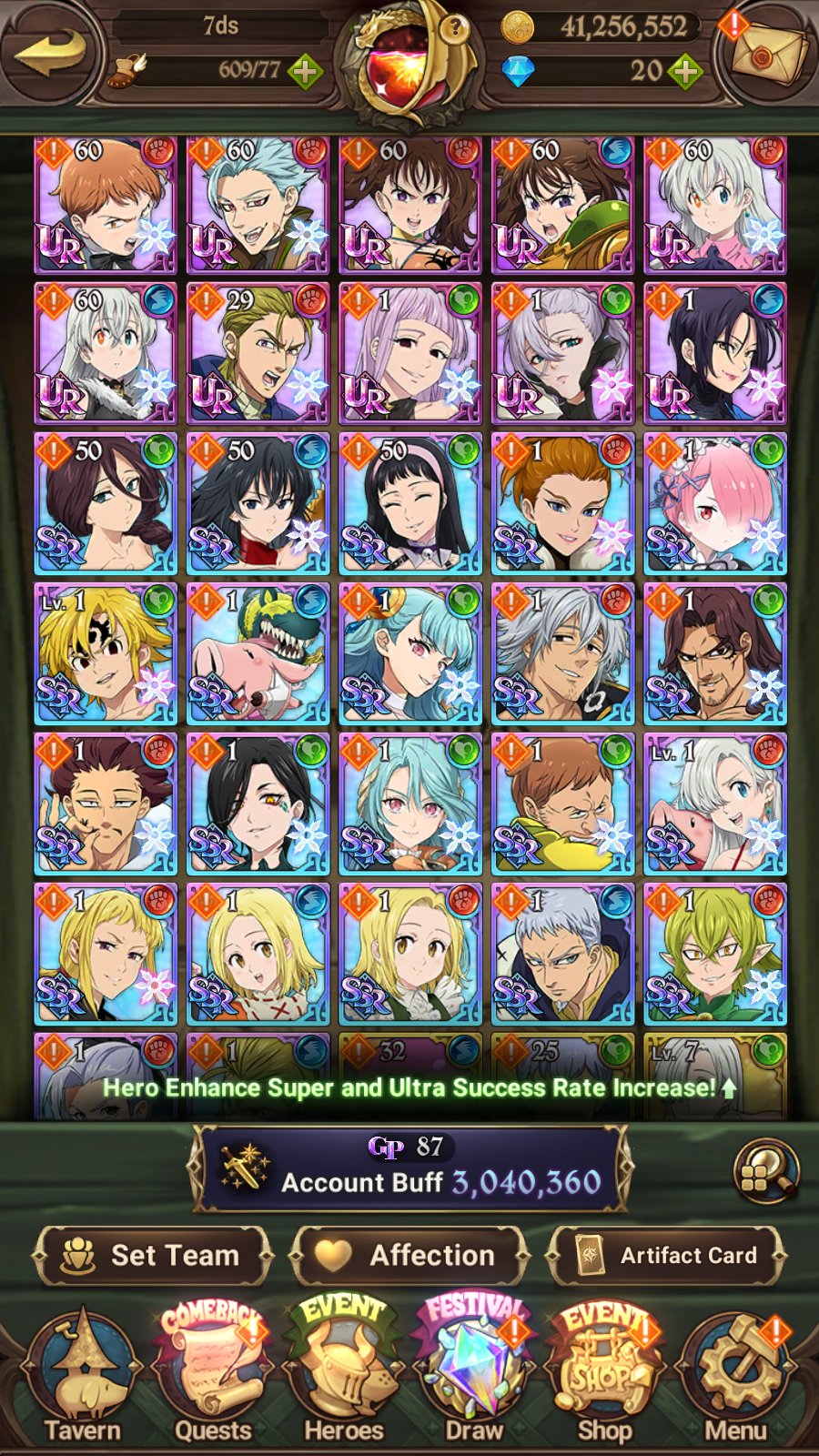 [GLOBAL] 6/6 Transcendent Ban 4/6 Ultimate Escanor 4/6 Elizabeth 4/6 Purgatory Meliodas++ 7DS Seven Deadly Sins: Grand Cross Resource Starter Account-Mobile Games Starter