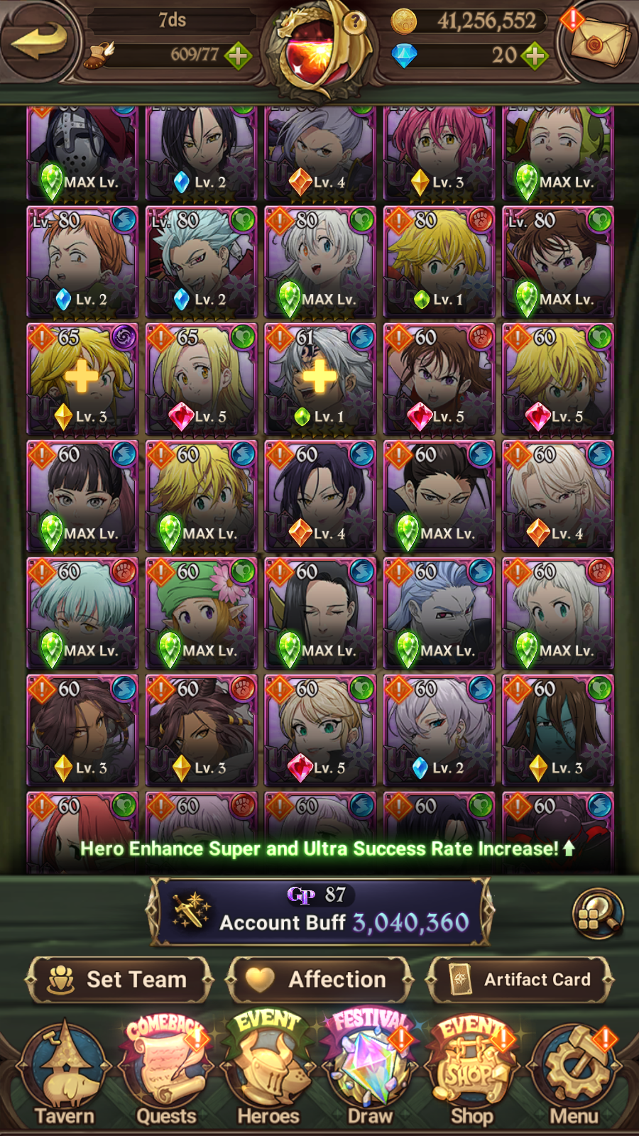 [GLOBAL] 6/6 Transcendent Ban 4/6 Ultimate Escanor 4/6 Elizabeth 4/6 Purgatory Meliodas++ 7DS Seven Deadly Sins: Grand Cross Resource Starter Account-Mobile Games Starter
