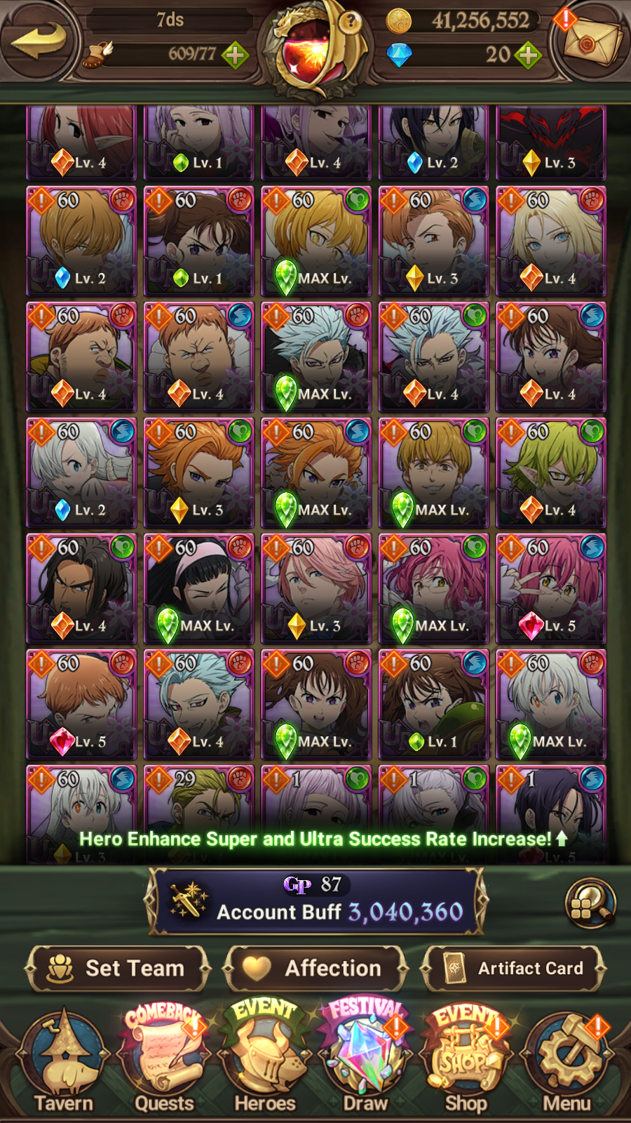 [GLOBAL] 6/6 Transcendent Ban 4/6 Ultimate Escanor 4/6 Elizabeth 4/6 Purgatory Meliodas++ 7DS Seven Deadly Sins: Grand Cross Resource Starter Account-Mobile Games Starter