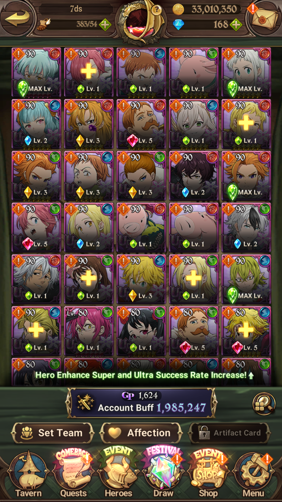 [GLOBAL] 6/6 Transcendent Ban 4/6 Ultimate Escanor 5/6 Elizabeth 5/6 Purgatory Meliodas Overlord Collab++ 7DS Seven Deadly Sins: Grand Cross Resource Starter Account-Mobile Games Starter