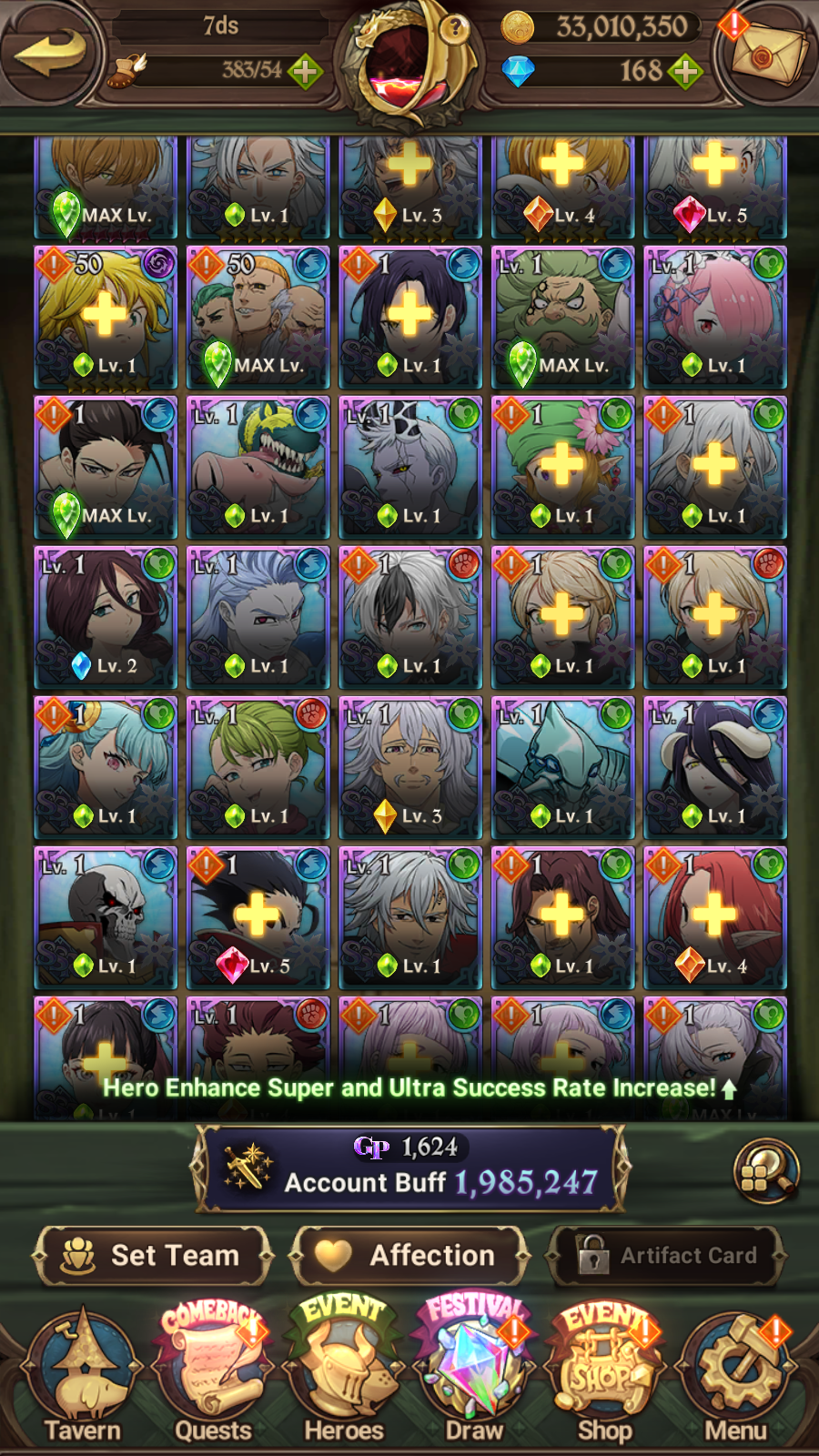 [GLOBAL] 6/6 Transcendent Ban 4/6 Ultimate Escanor 5/6 Elizabeth 5/6 Purgatory Meliodas Overlord Collab++ 7DS Seven Deadly Sins: Grand Cross Resource Starter Account-Mobile Games Starter