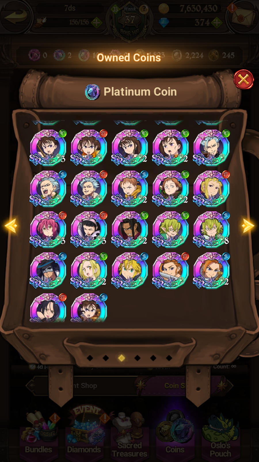 [GLOBAL] 6/6 Transcendent Ban 4/6 Ultimate Escanor Elizabeth 4/6 Purgatory Meliodas+198SSR tickets+ 7DS Seven Deadly Sins: Grand Cross Resource Starter Account-Mobile Games Starter