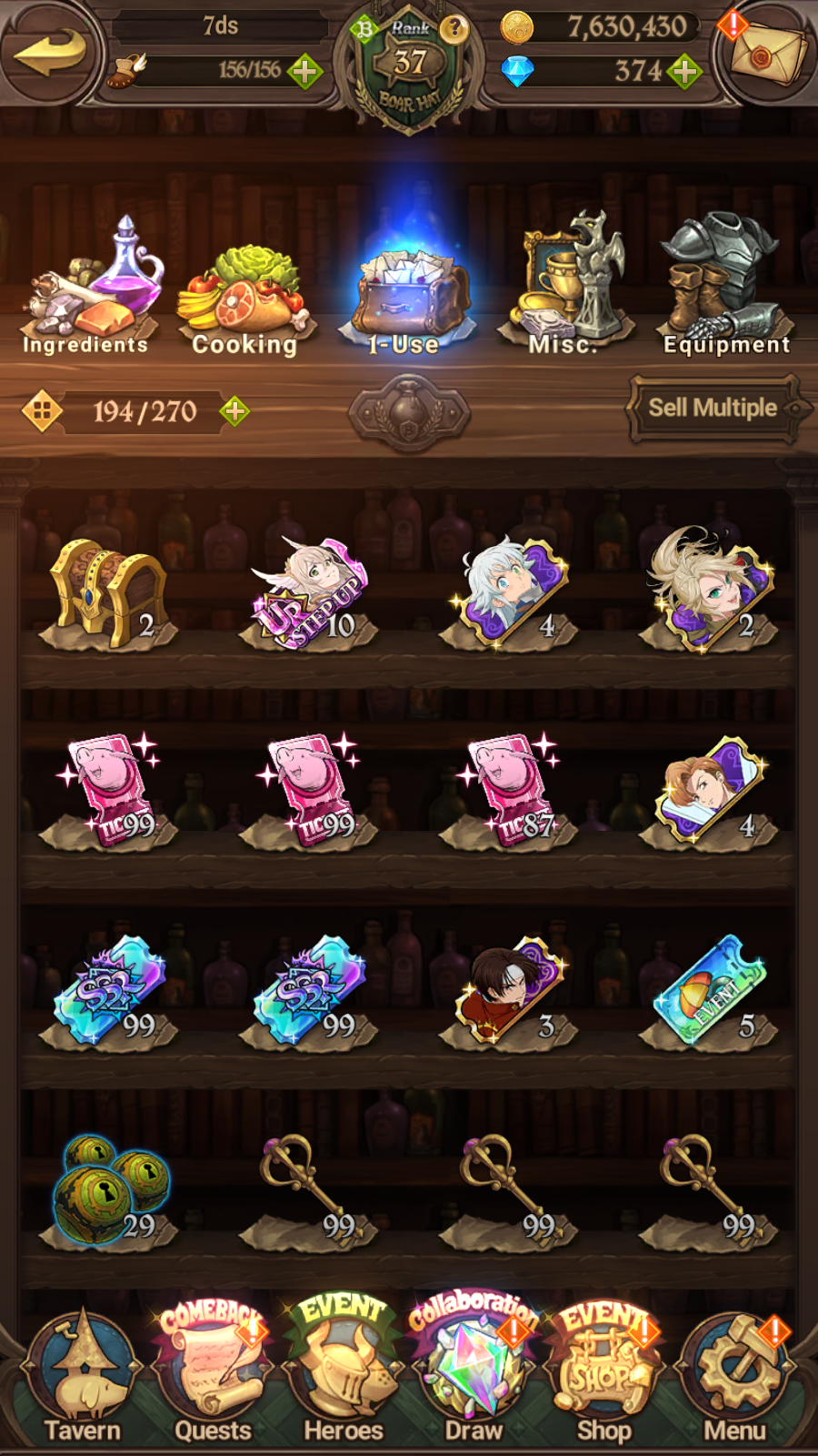 [GLOBAL] 6/6 Transcendent Ban 4/6 Ultimate Escanor Elizabeth 4/6 Purgatory Meliodas+198SSR tickets+ 7DS Seven Deadly Sins: Grand Cross Resource Starter Account-Mobile Games Starter