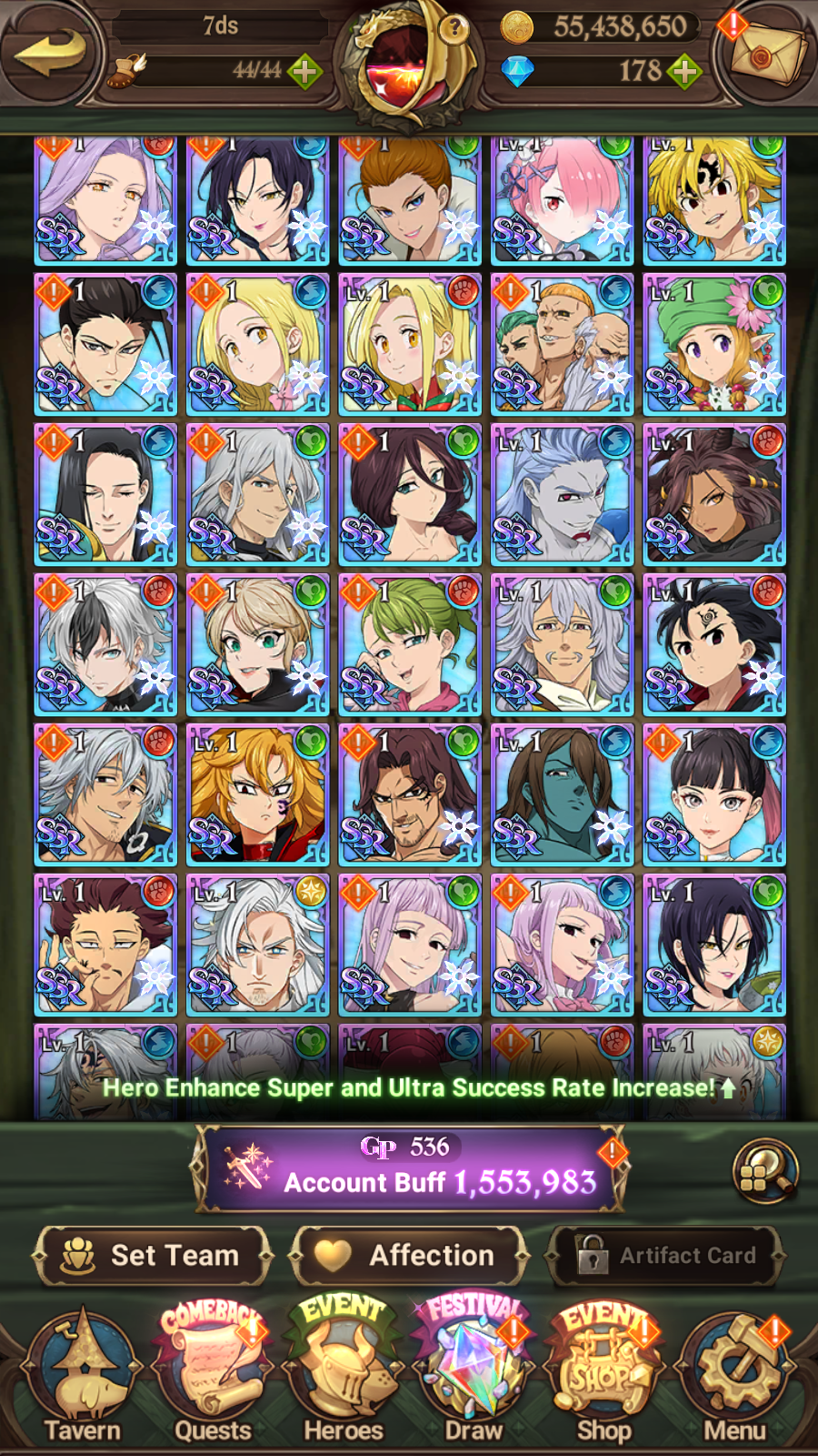 [GLOBAL] 6/6 Transcendent Ban 5/6 Ultimate Escanor 6/6 Elizabeth 6/6 Purgatory Meliodas++ 7DS Seven Deadly Sins: Grand Cross Resource Starter Account-Mobile Games Starter