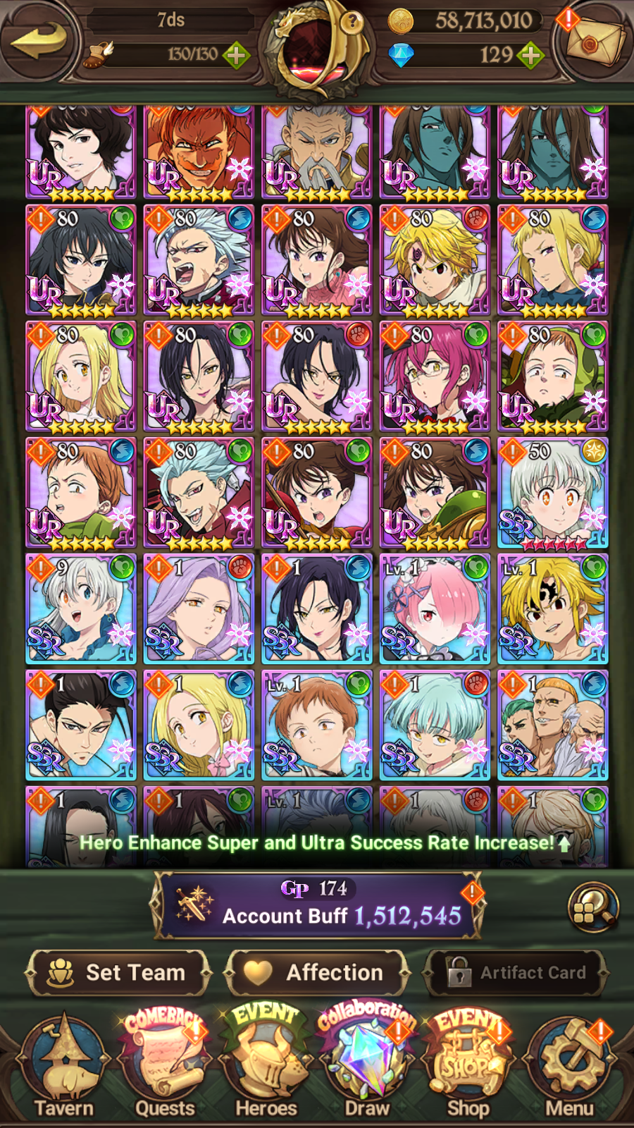 [GLOBAL] 6/6 Transcendent Ban 6/6 Purgatory Meliodas Ultimate Escanor Elizabeth++ 7DS Seven Deadly Sins: Grand Cross Resource Starter Account-Mobile Games Starter